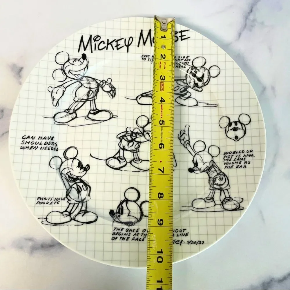 Disney Mickey Mouse Sketch Book Plates 10.5